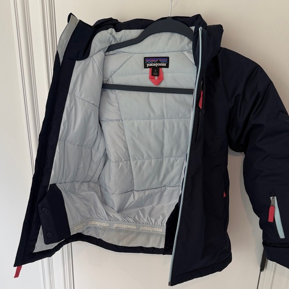 Patagonia Girls’ Powder Town Navy Blue Jacket, Small 7-8 - Picture 6 of 8